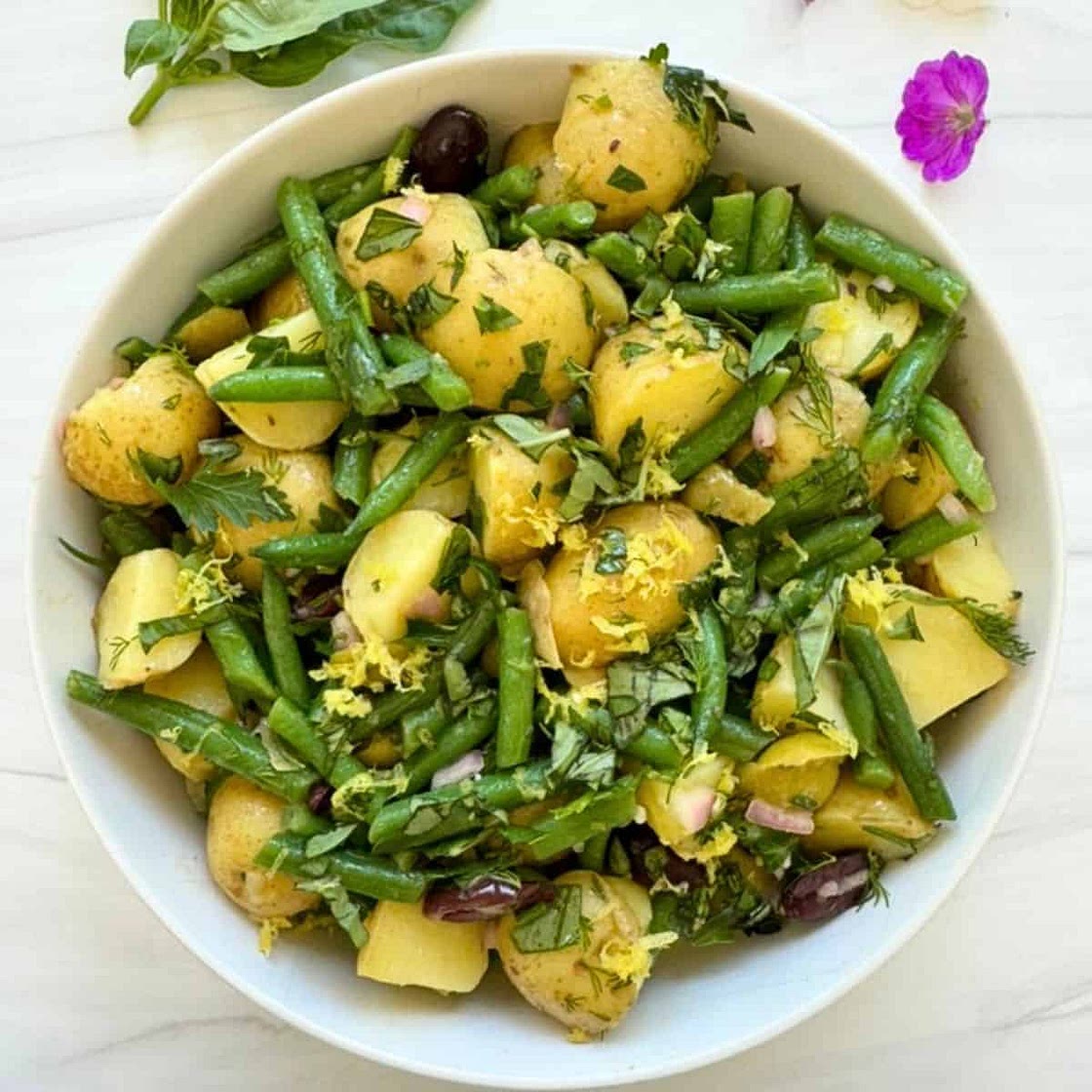 Italian Potato Salad With Green Beans And Fresh Herbs