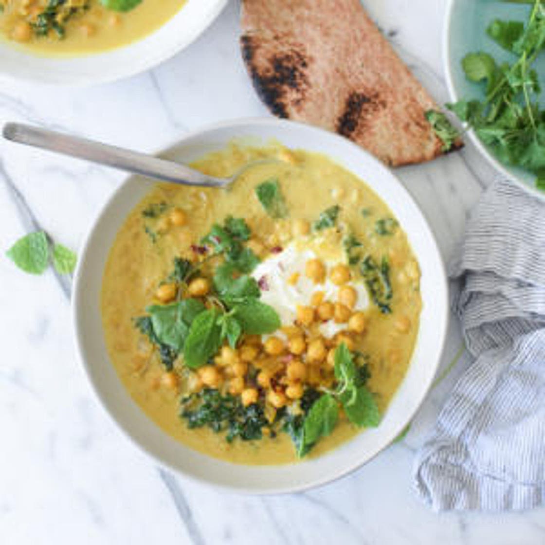 Spiced Chickpea Stew with Coconut and Turmeric