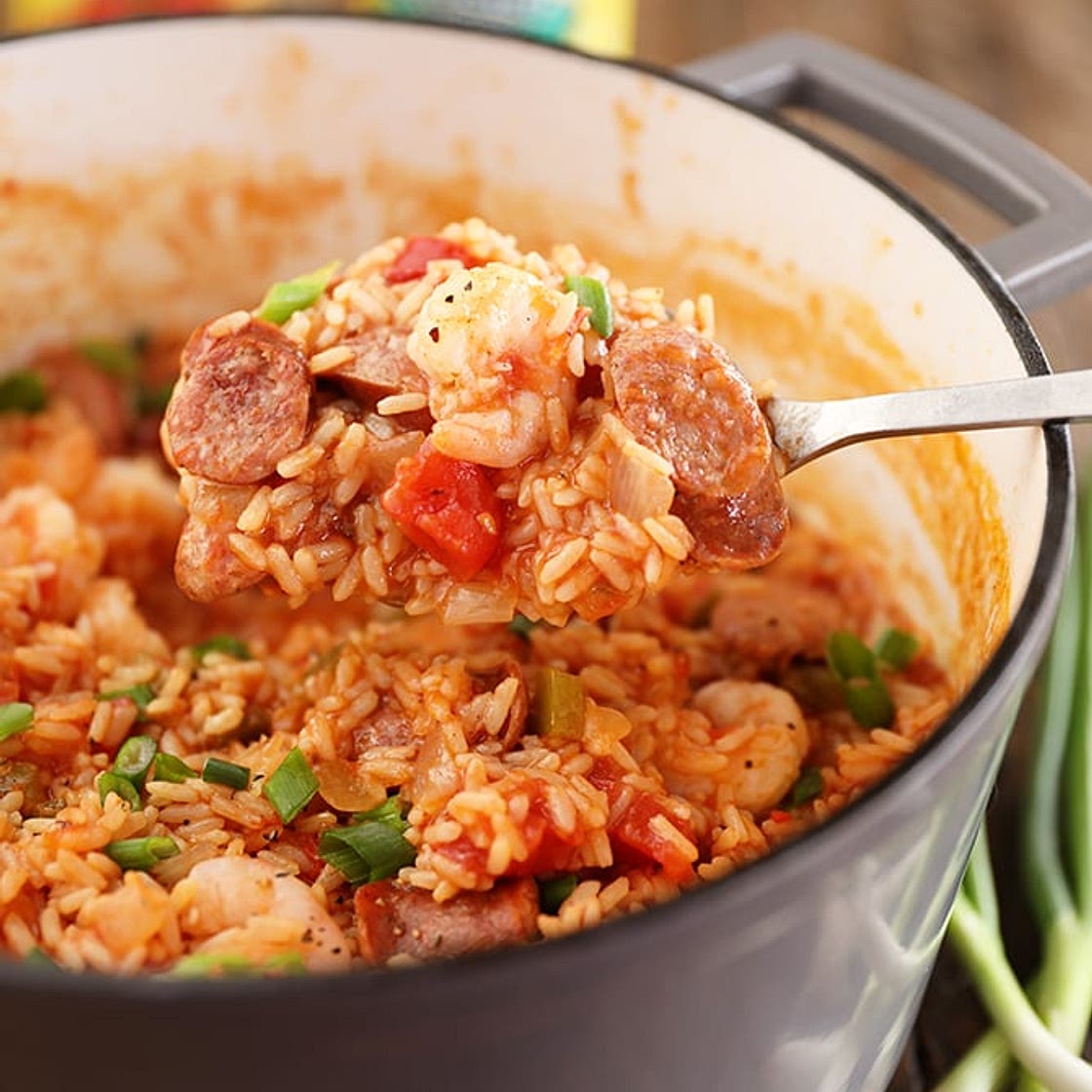 One-Pot Sausage and Shrimp Jambalaya