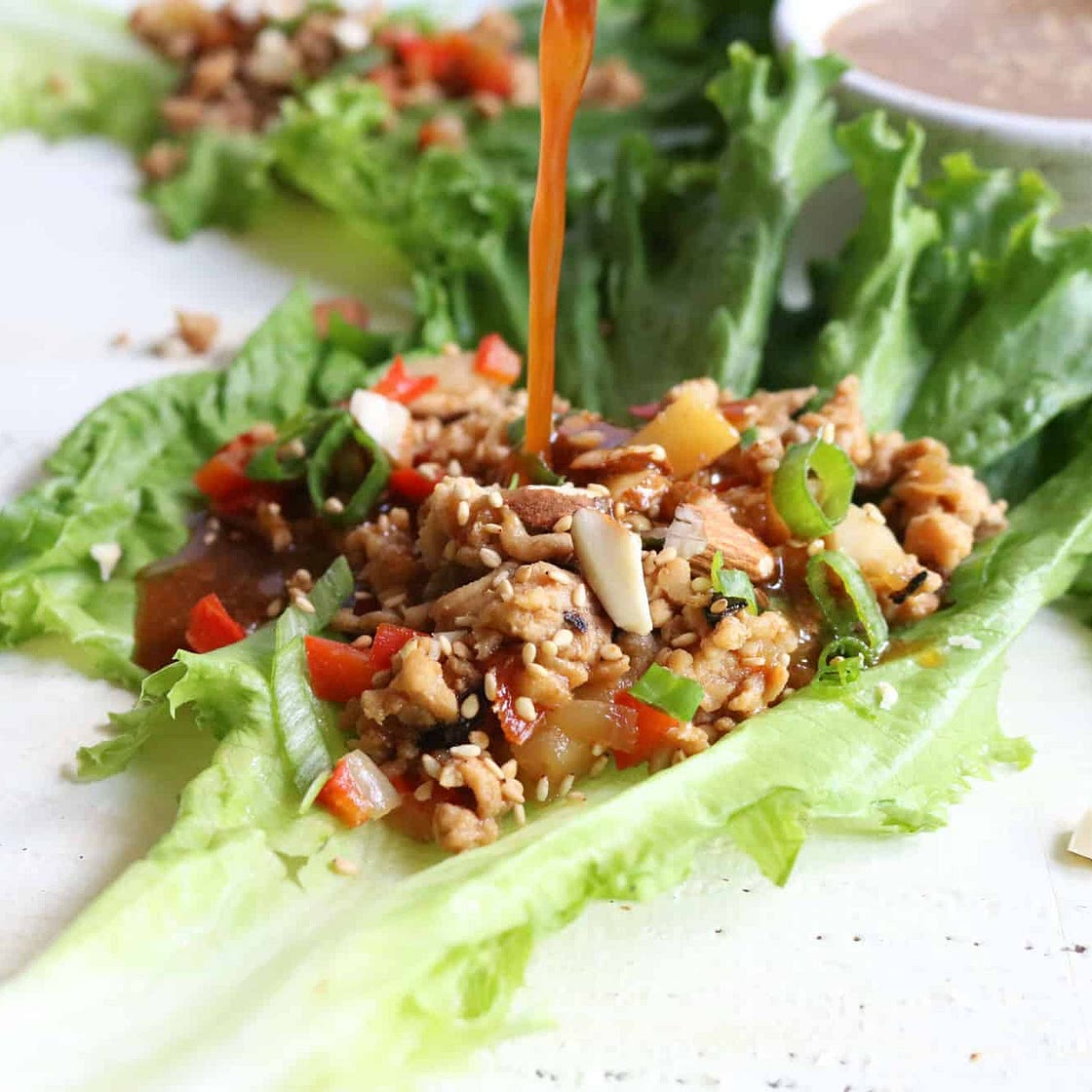 Healthy Chicken Lettuce Wraps