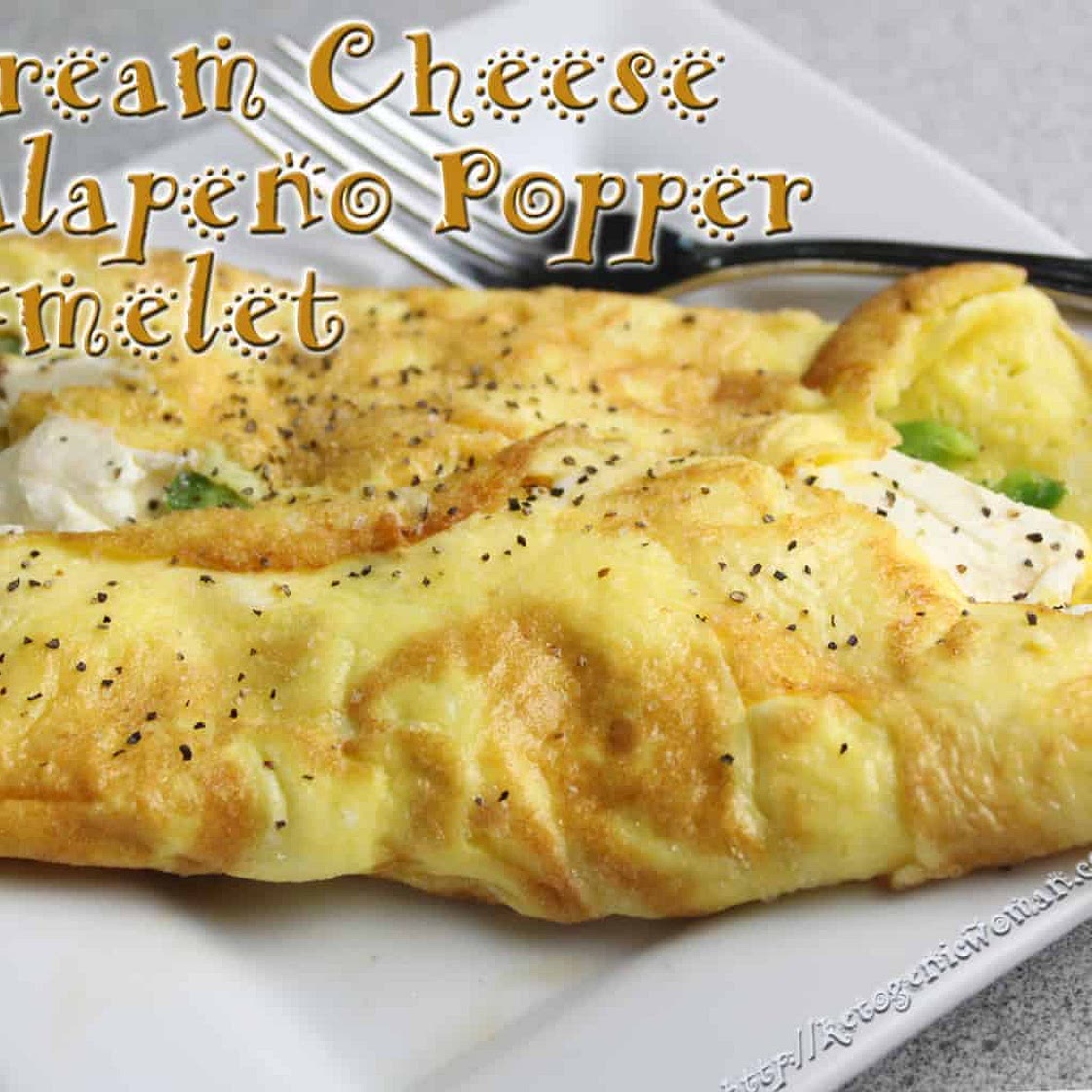 Spicy Keto Cream Cheese Jalapeno Poppers Omelette