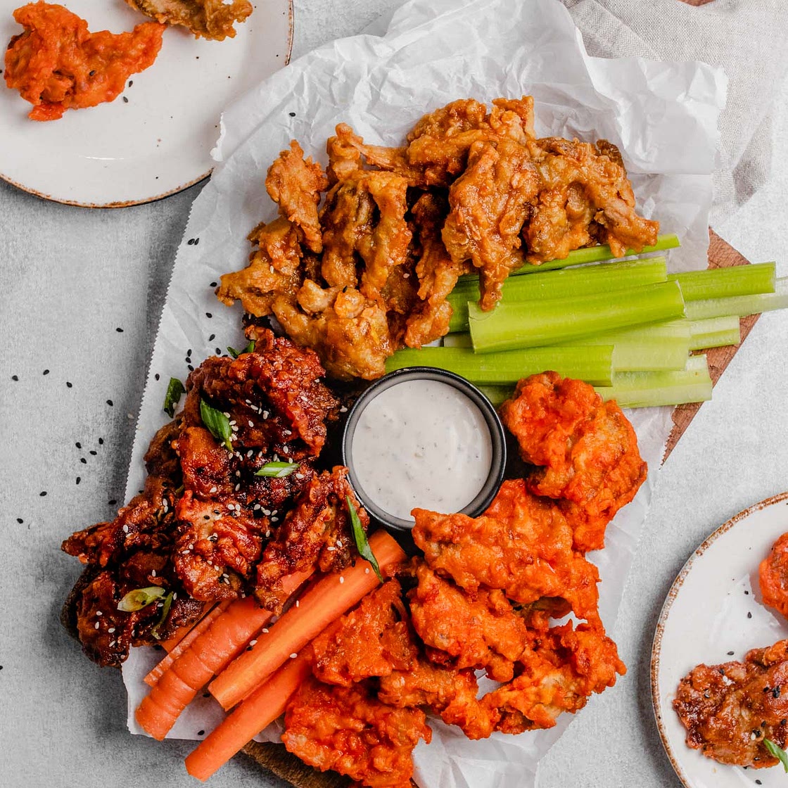 Maple Mustard Vegan Wings