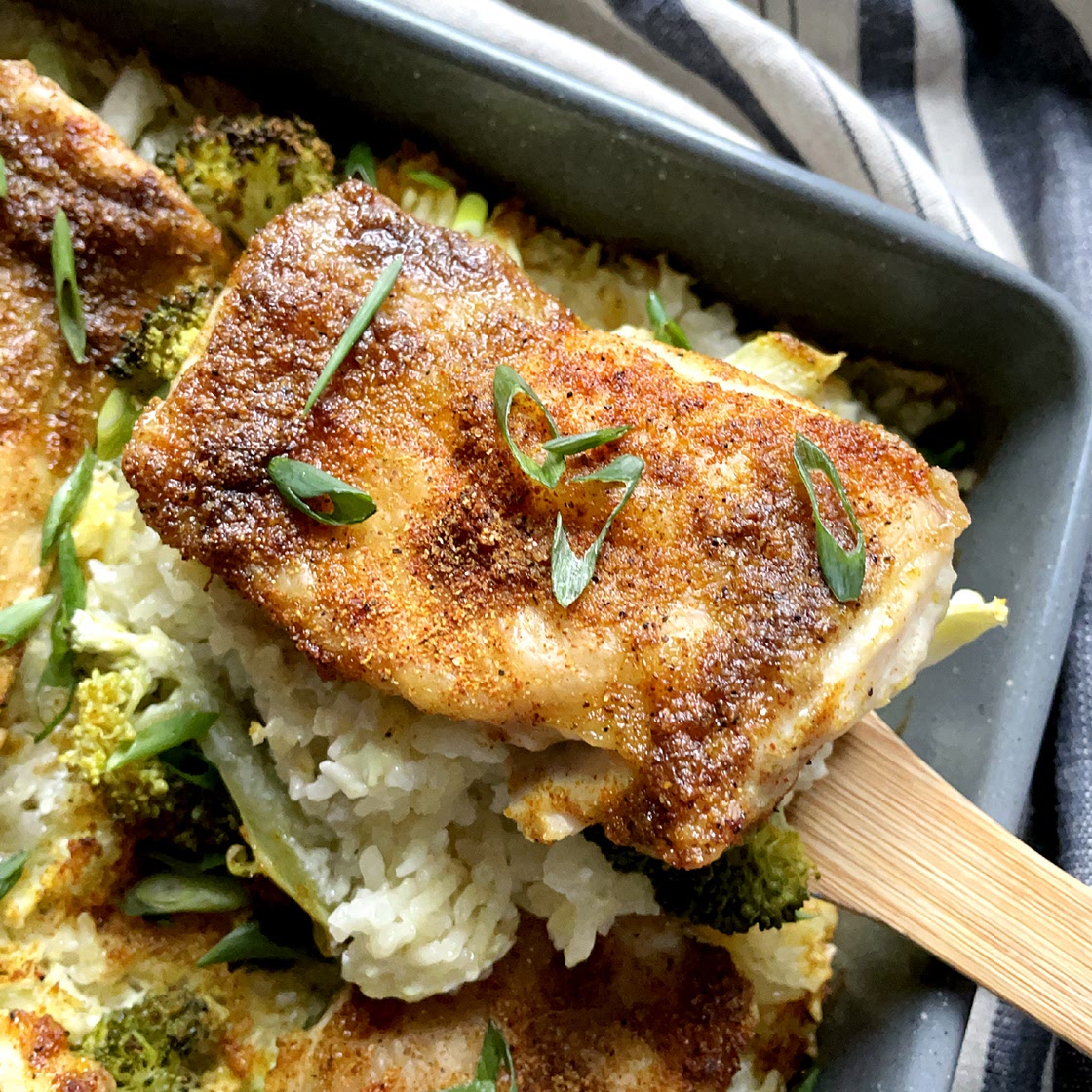 Curry Chicken Rice Bake