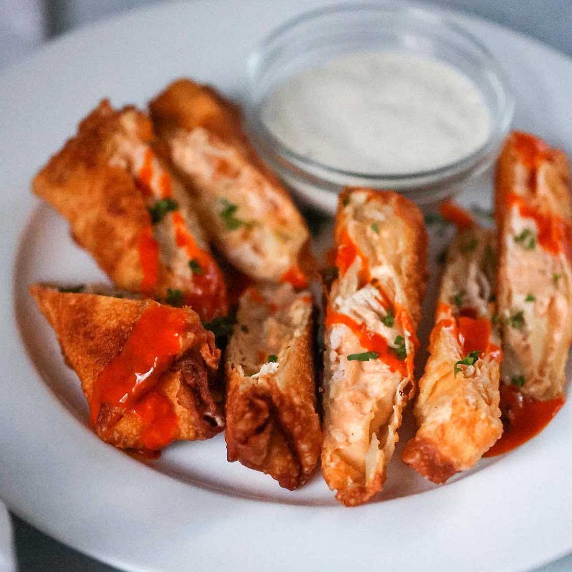 Buffalo Chicken Egg Rolls