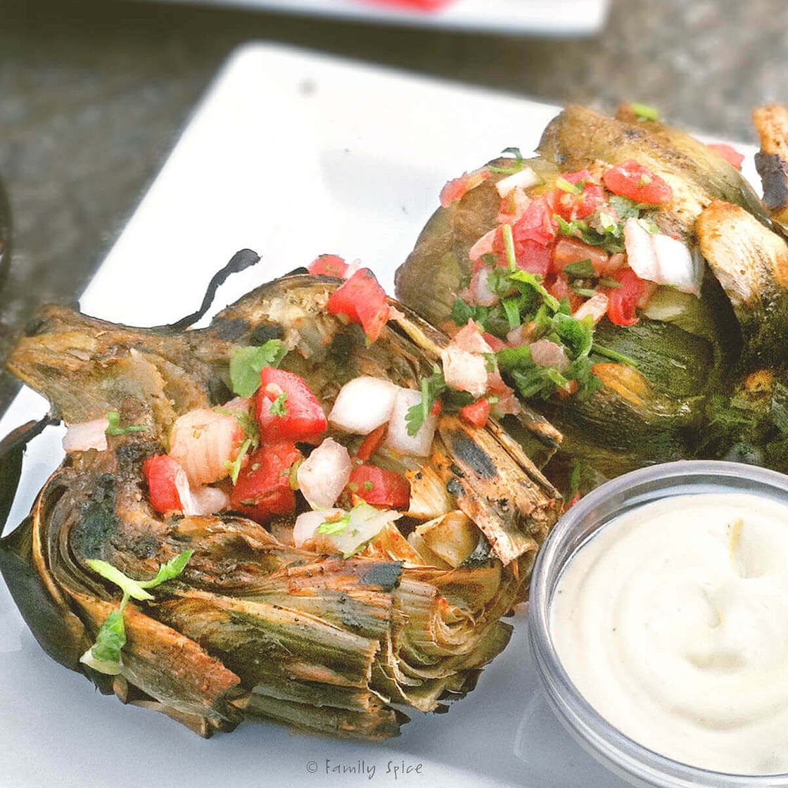 Chile Lime Grilled Artichokes