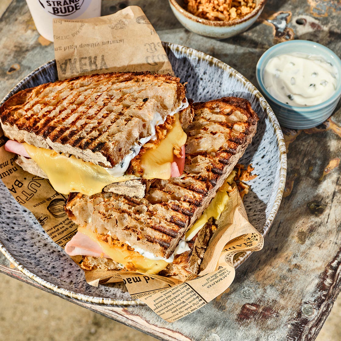 Küsten-Toast mit Schinken und Käse