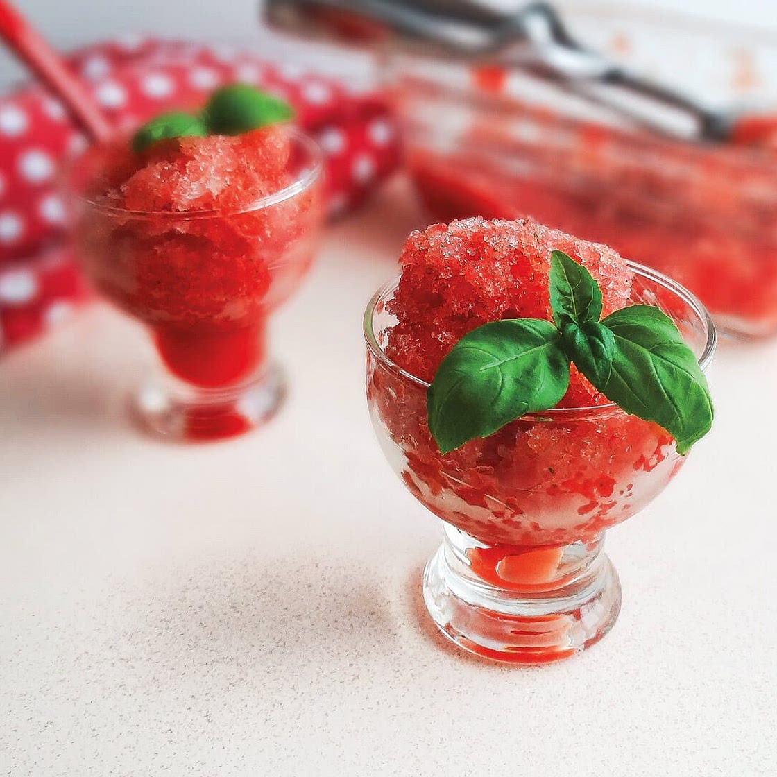 Watermelon-Basil Ice