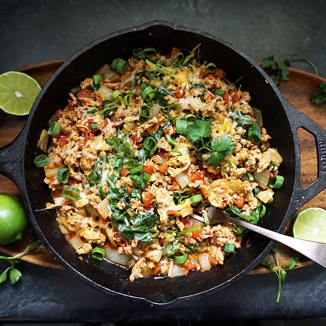 One pot turkey taco skillet