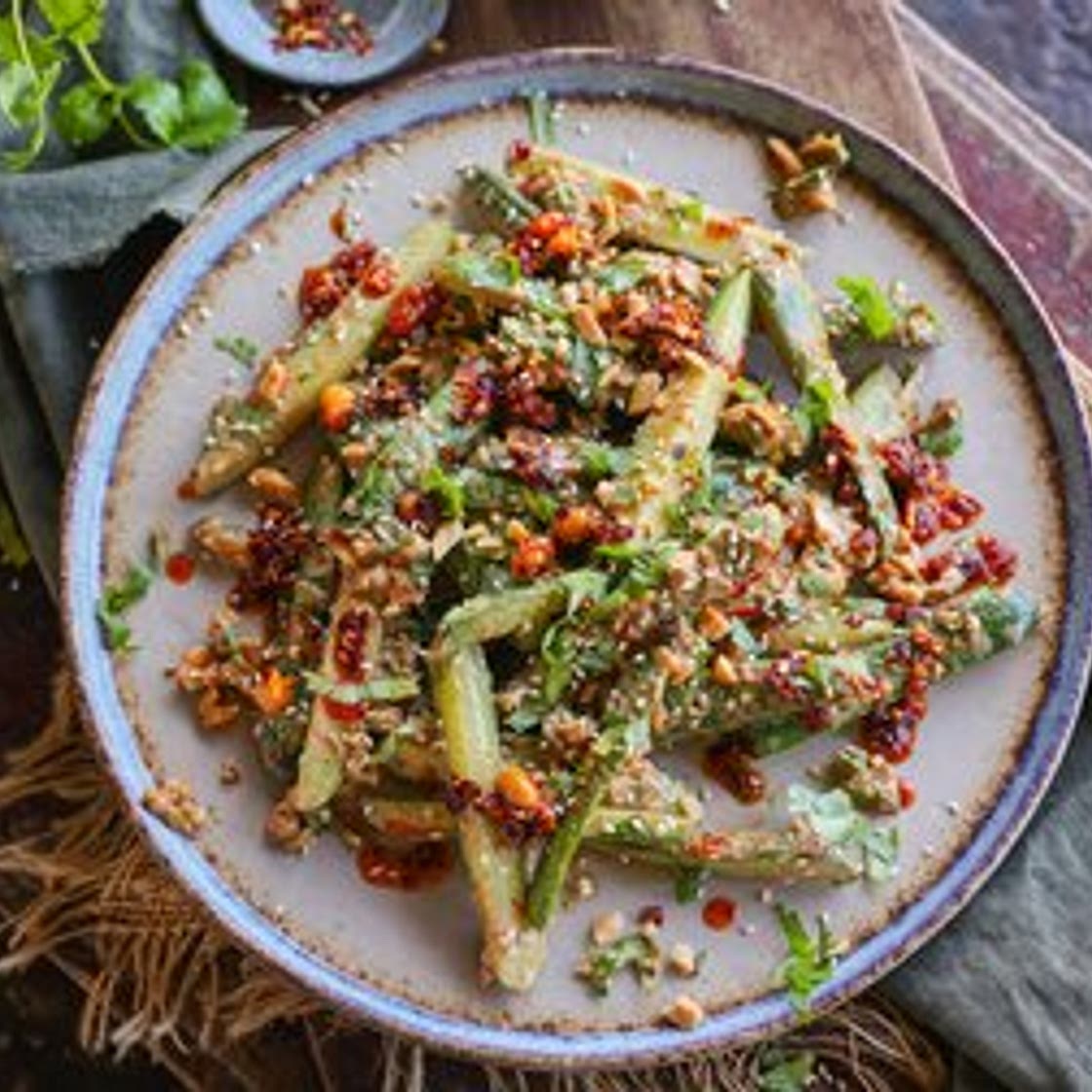 Peanut & Chili Oil Cucumber Salad