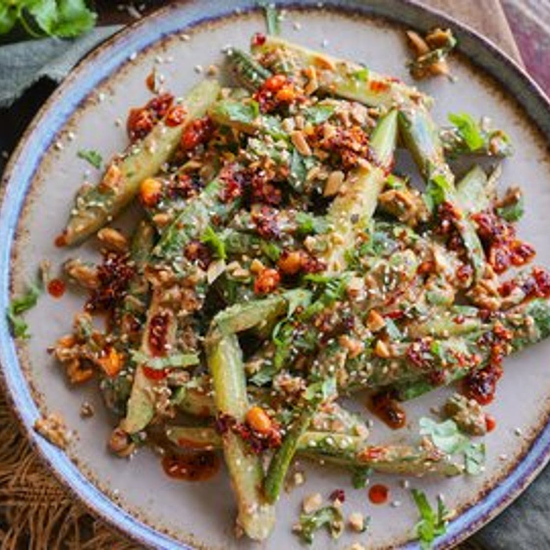 Peanut & Chili Oil Cucumber Salad