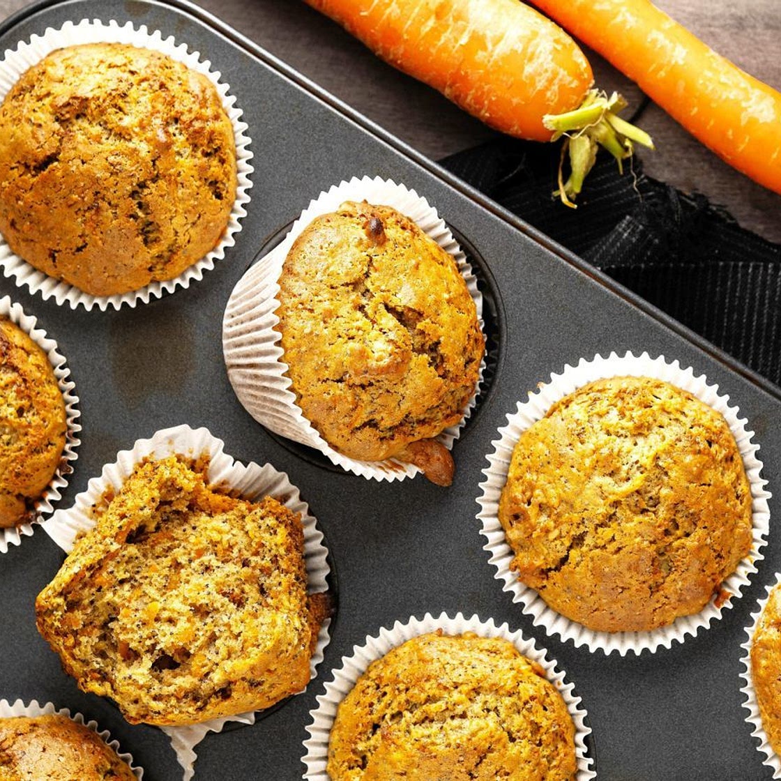 Carrot and sultana healthy lunch box muffins recipe