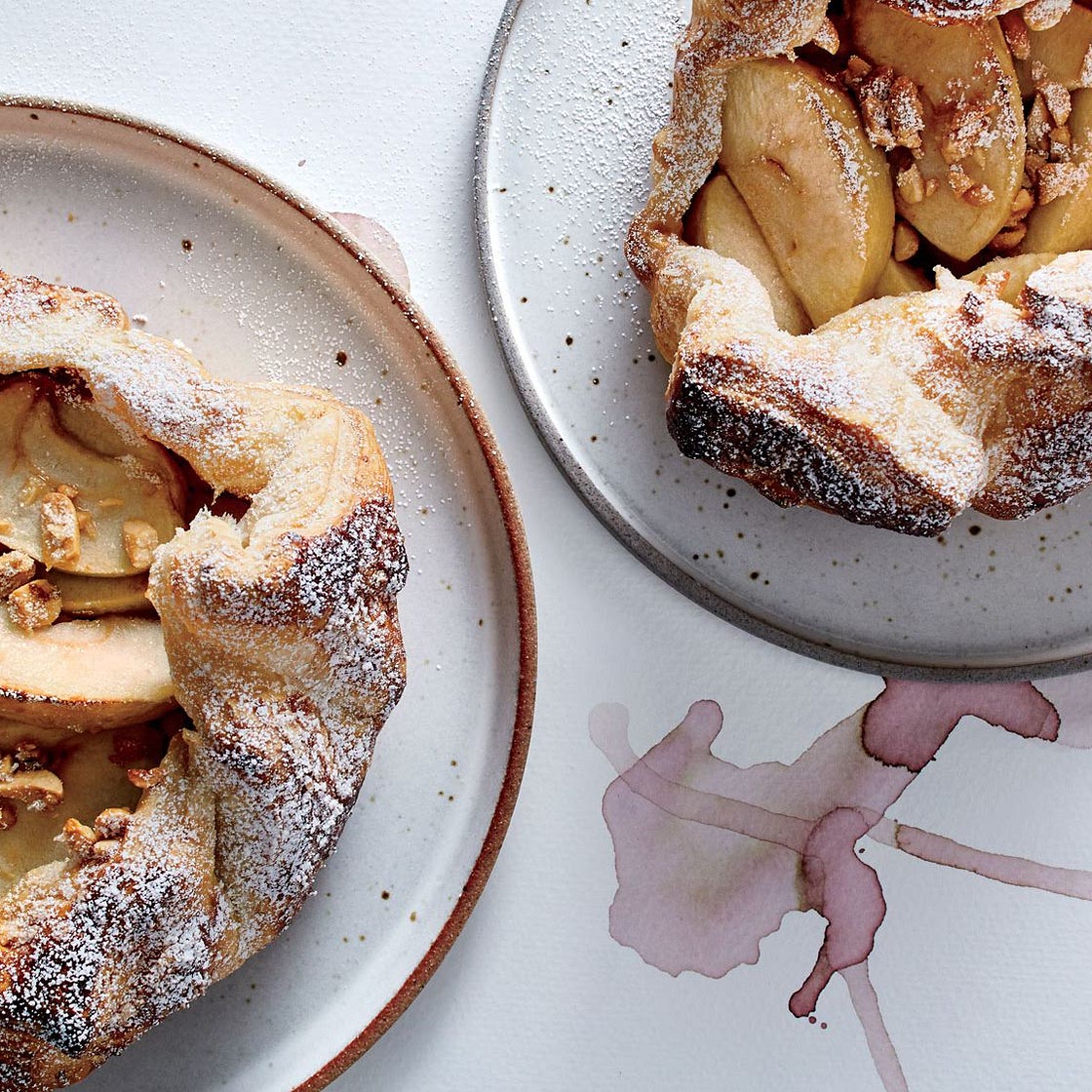 Apple and Nut-Butter Puff Pastry Tarts