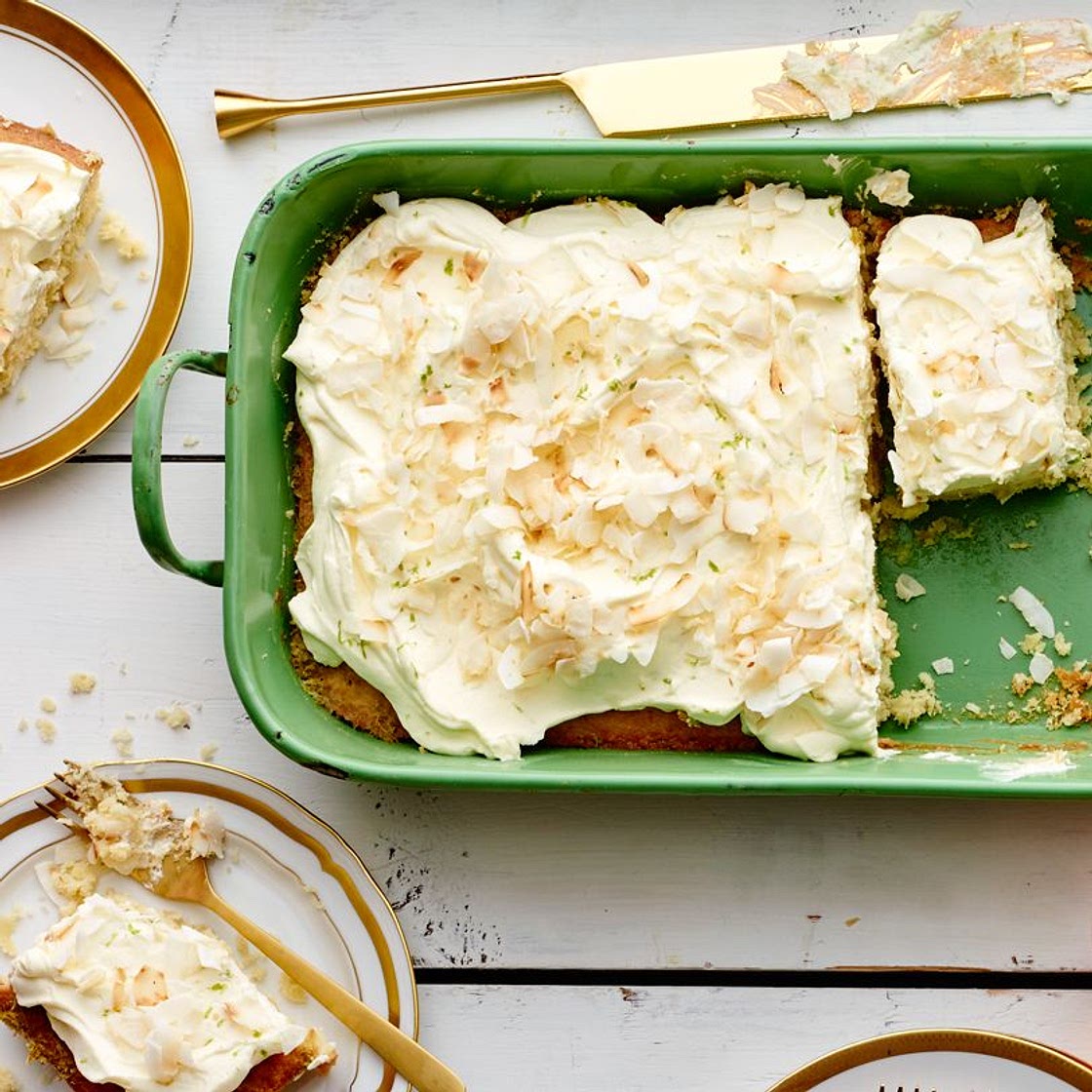 Coconut–Key Lime Sheet Cake