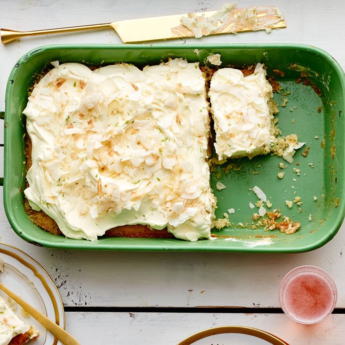 Coconut–Key Lime Sheet Cake