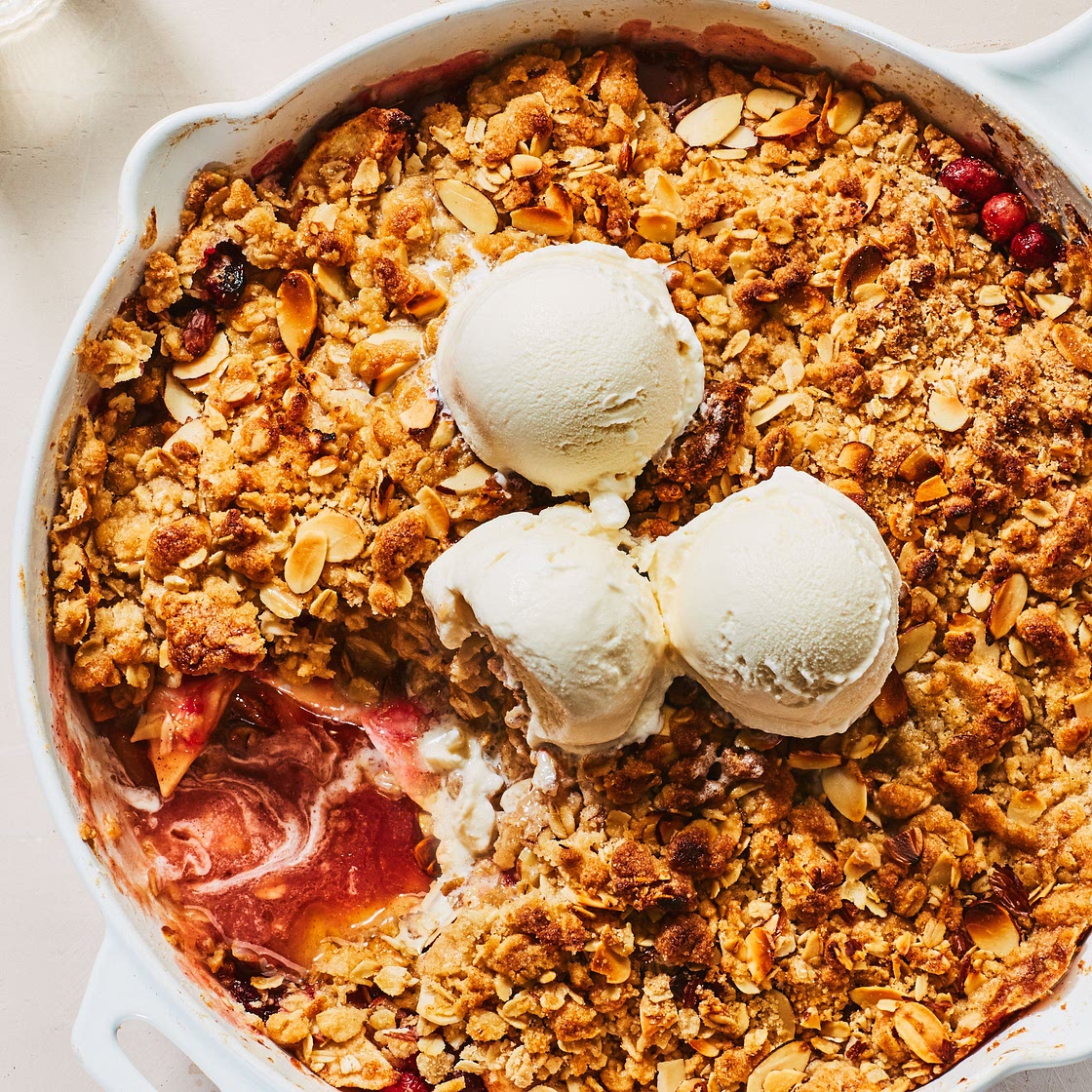 Apple-Cranberry Crisp with Oatmeal-Cookie Crumble