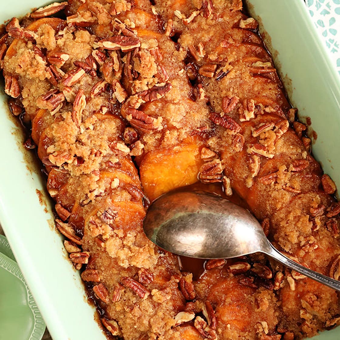 Candied Sweet Potatoes with Brown Sugar and Pecans