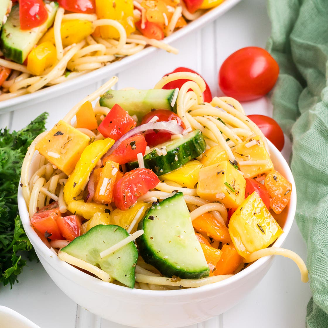 Easy Spaghetti Pasta Salad