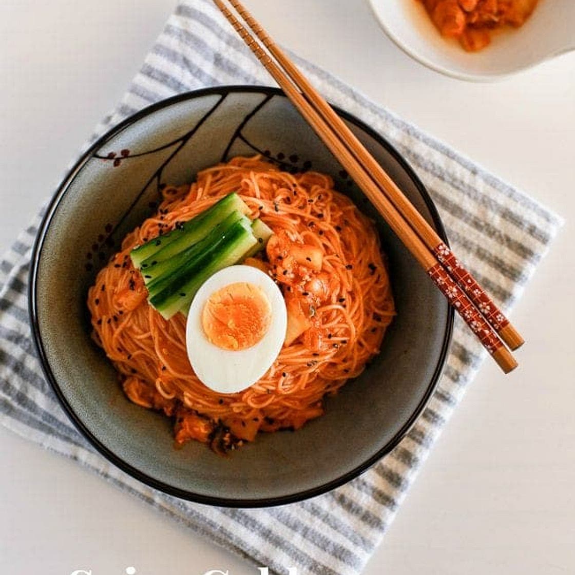 Spicy Cold Kimchi Noodles