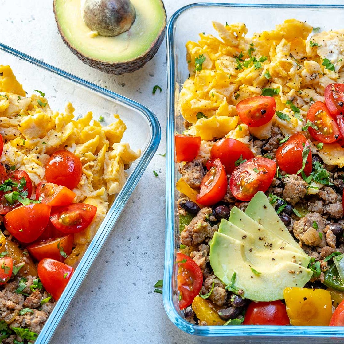 Breakfast Scramble Meal Prep Bowls