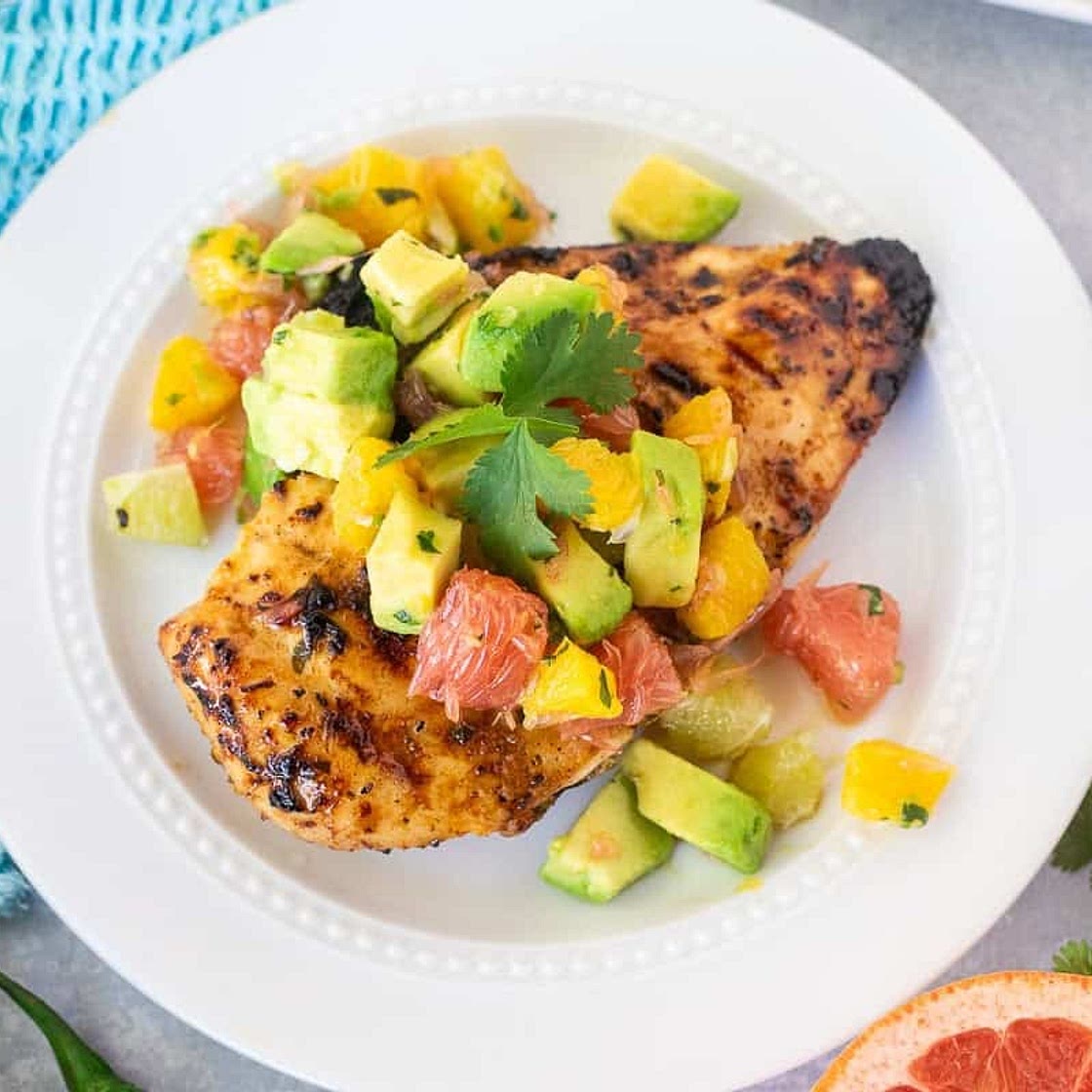 Citrus Chicken with Avocado Salsa