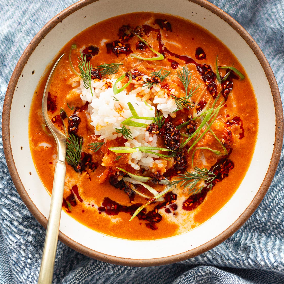 Caramelized Gochujang Tomato Soup