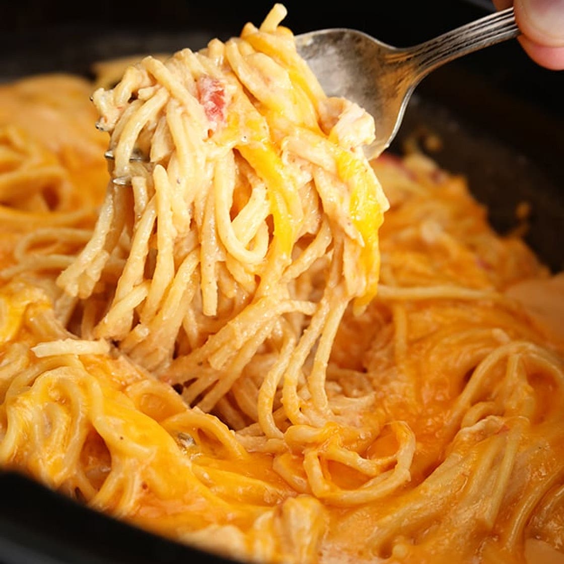 Ultimate Crock Pot Chicken Spaghetti