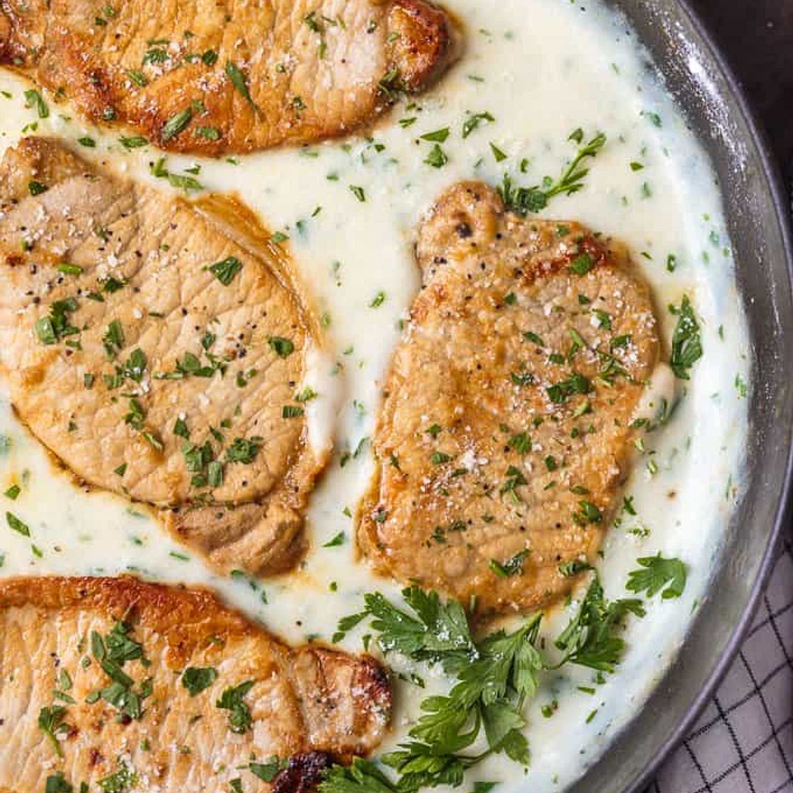 Creamy Garlic Parmesan Pork Chops