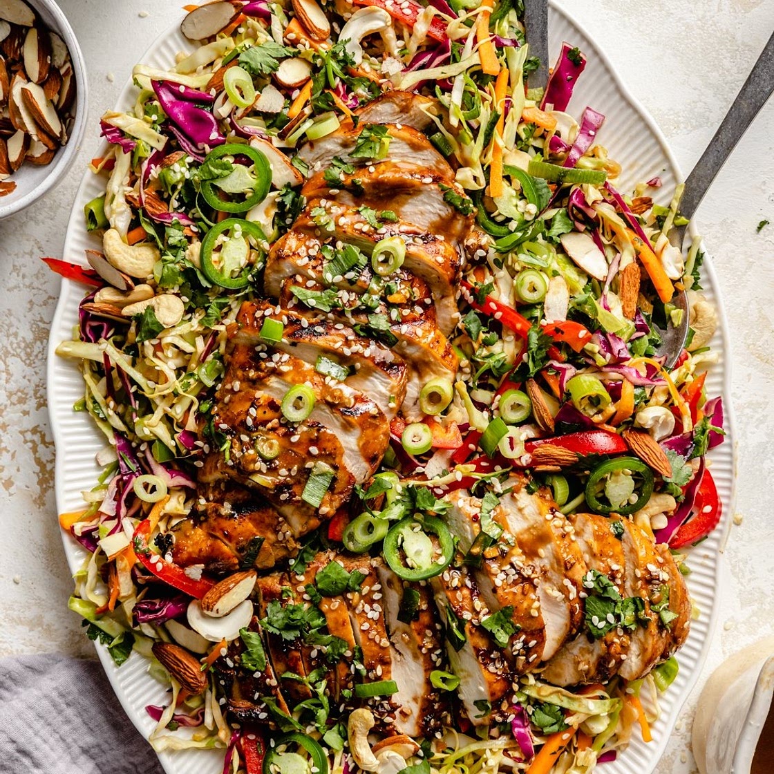Sesame Chicken Cabbage Crunch Salad