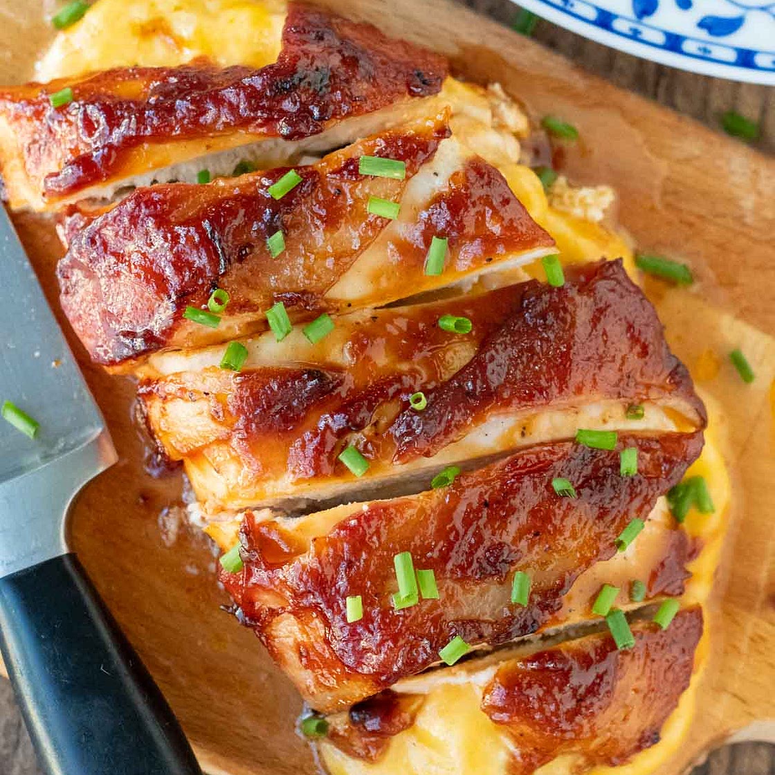 Bacon Wrapped Chicken with Cheese