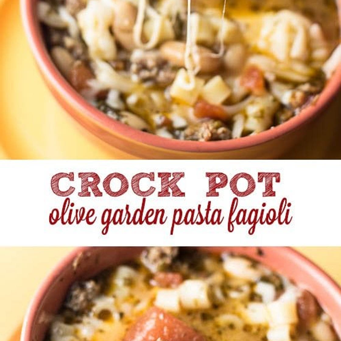 Olive Garden Pasta Fagioli {Crock Pot Copycat}