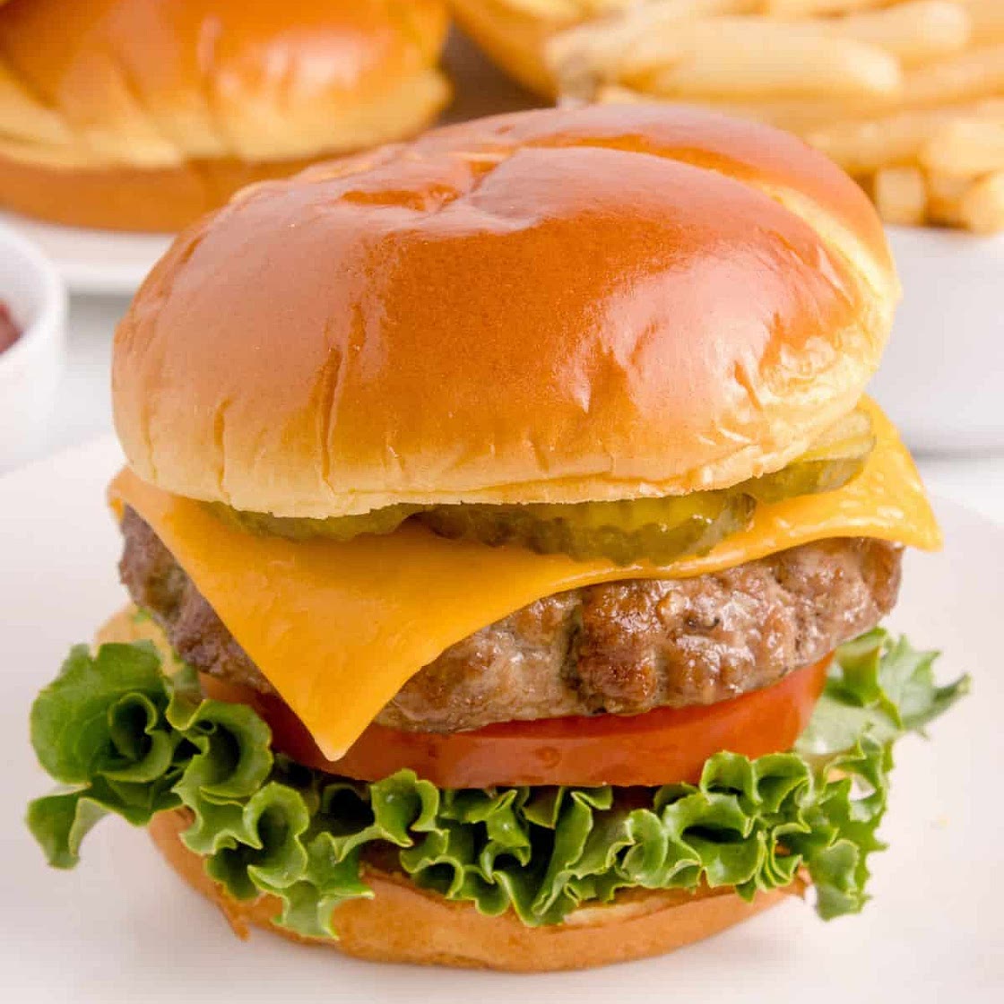 Juicy Air Fryer Hamburgers