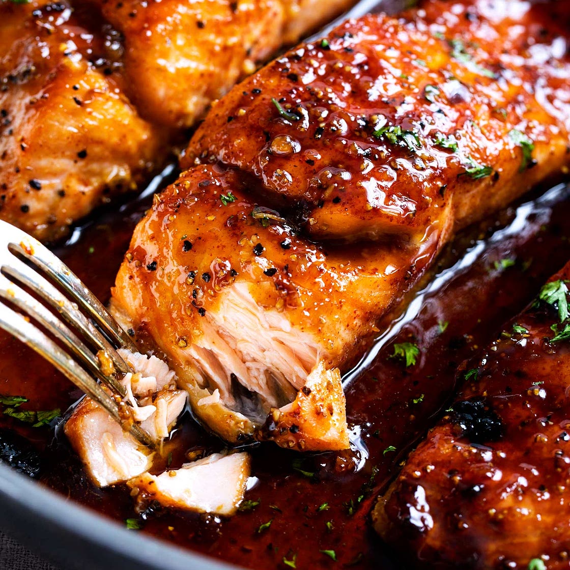 Honey Garlic Glazed Salmon