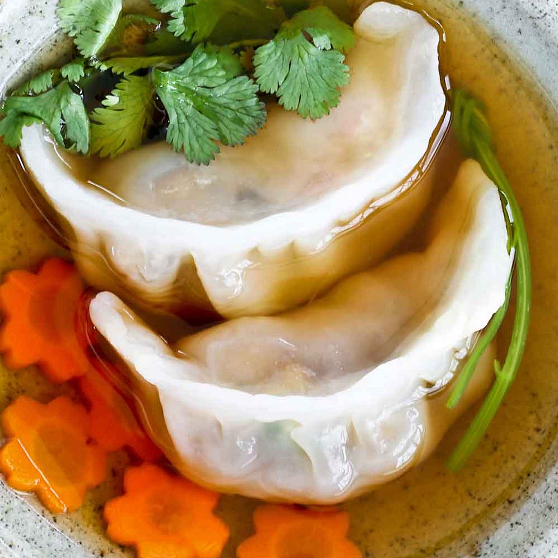 Shrimp Dumpling Suimono (clear soup)