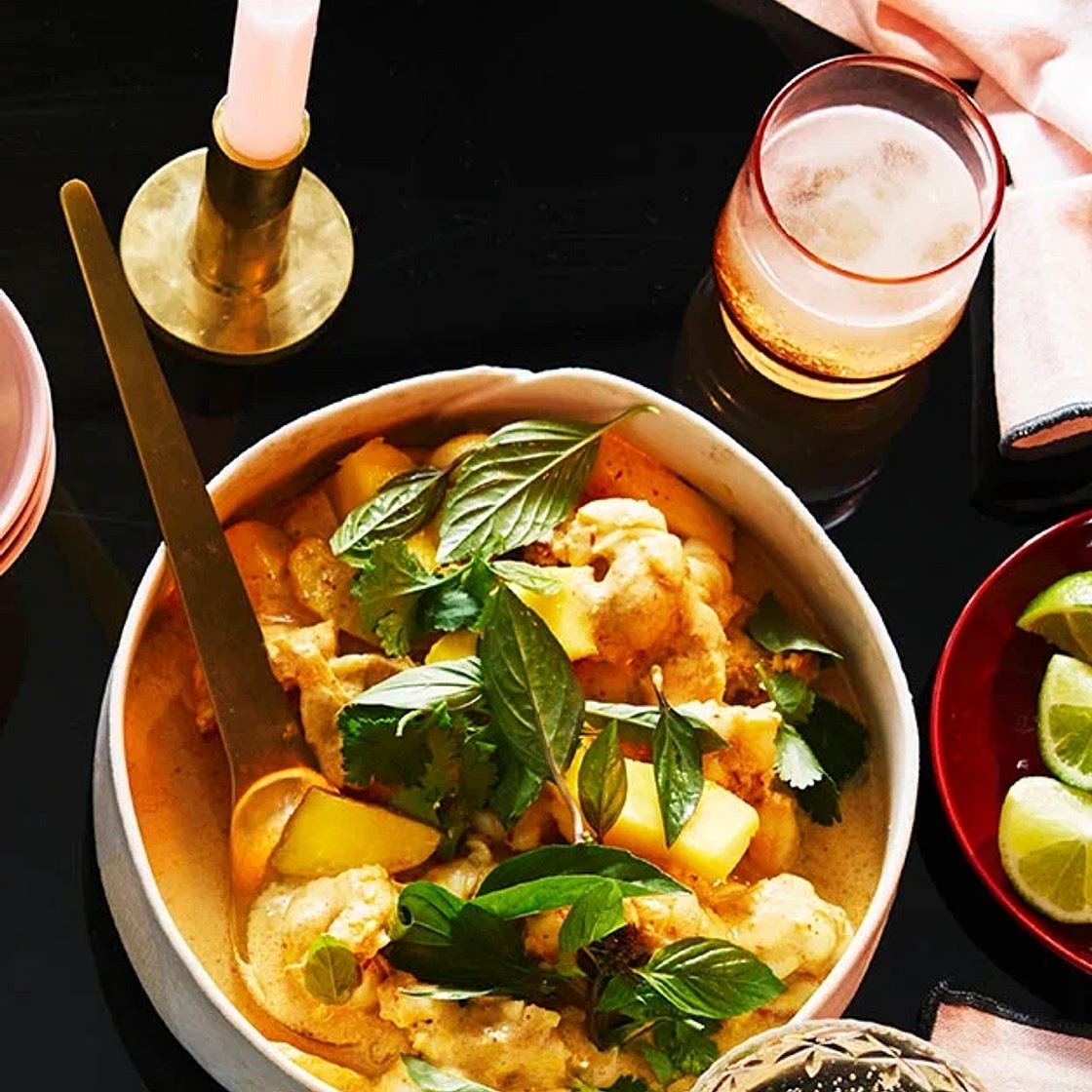 Moreton Bay bug curry with mango