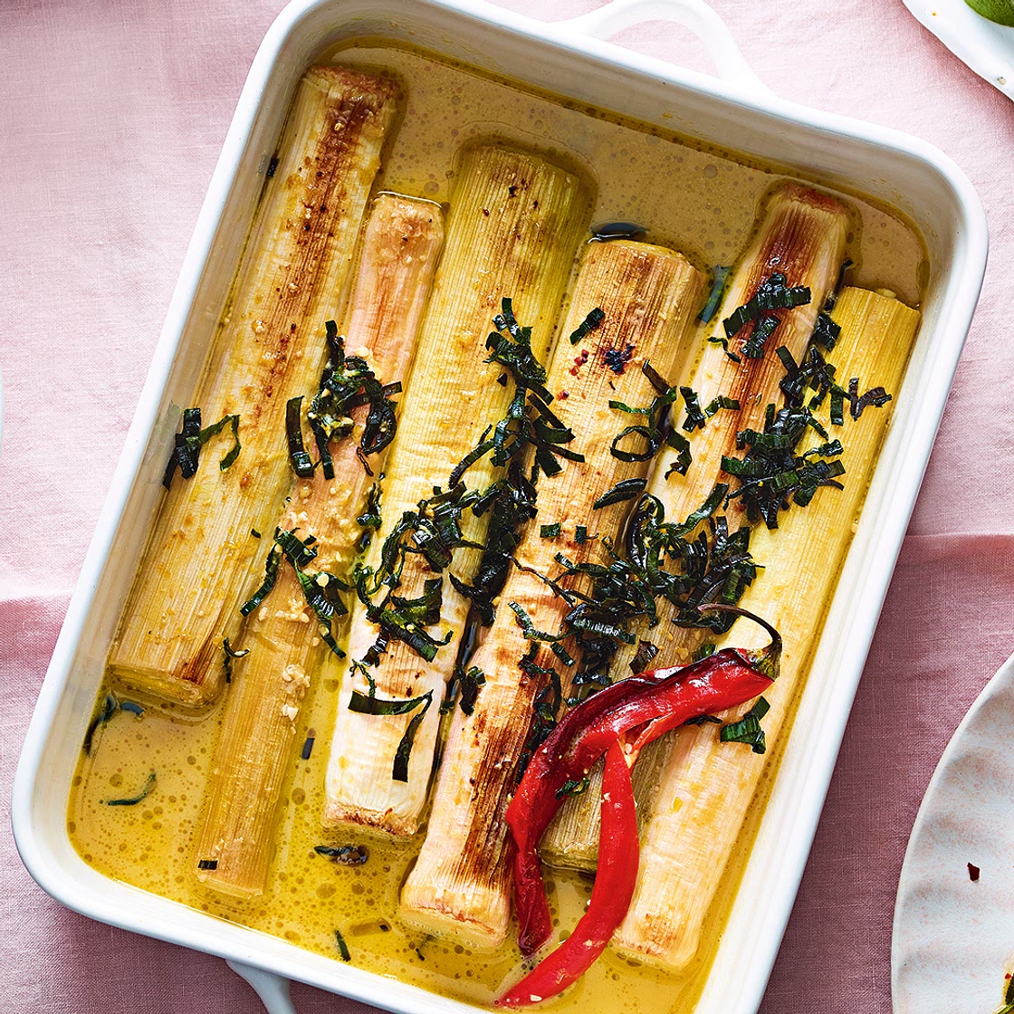 Braised Leeks with Miso