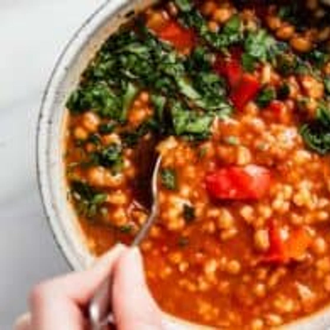 Vegan stuffed pepper soup