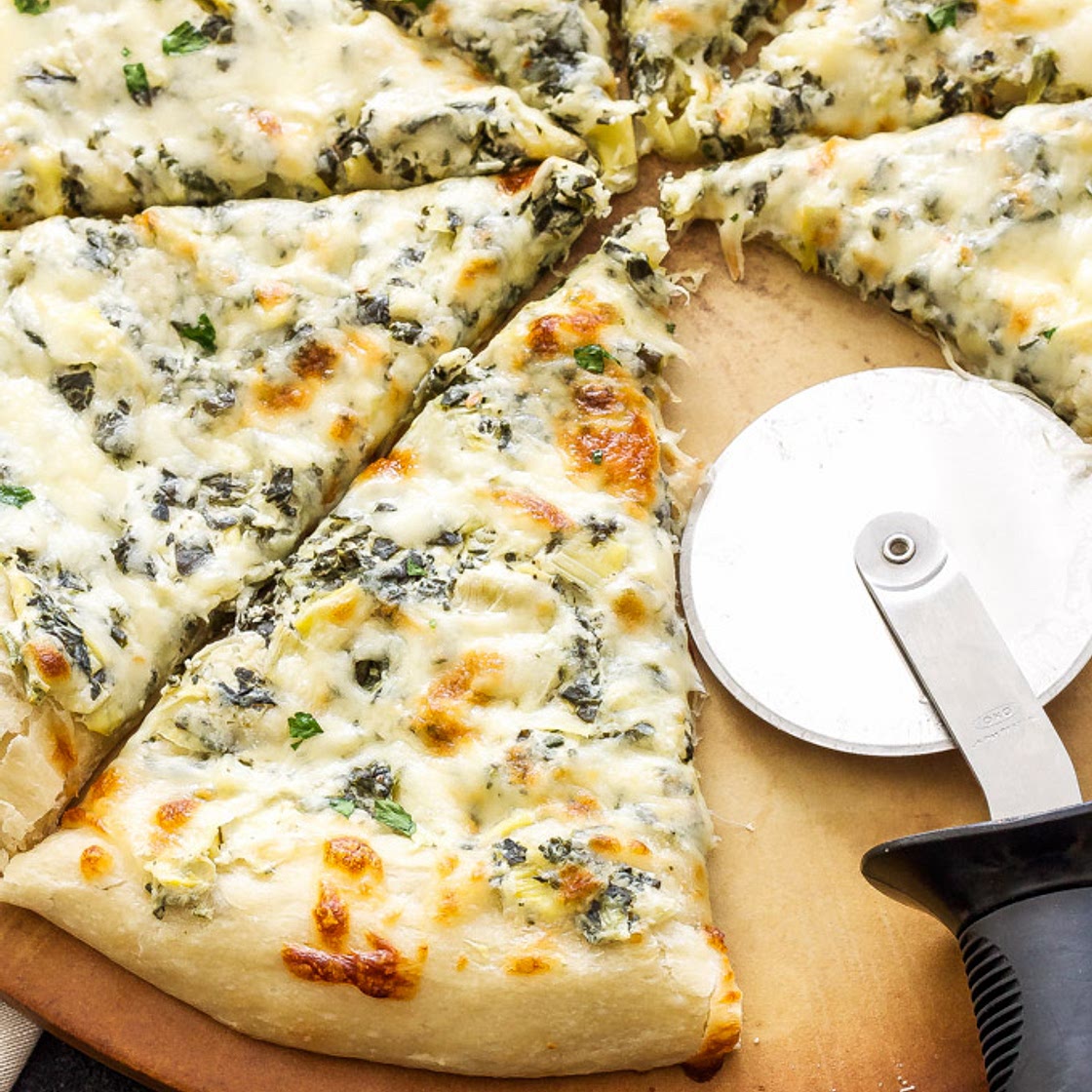 Spinach and Artichoke Dip Pizza