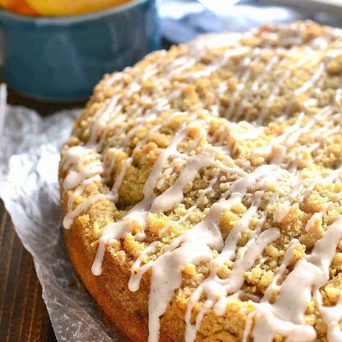 Peach Cobbler Coffee Cake