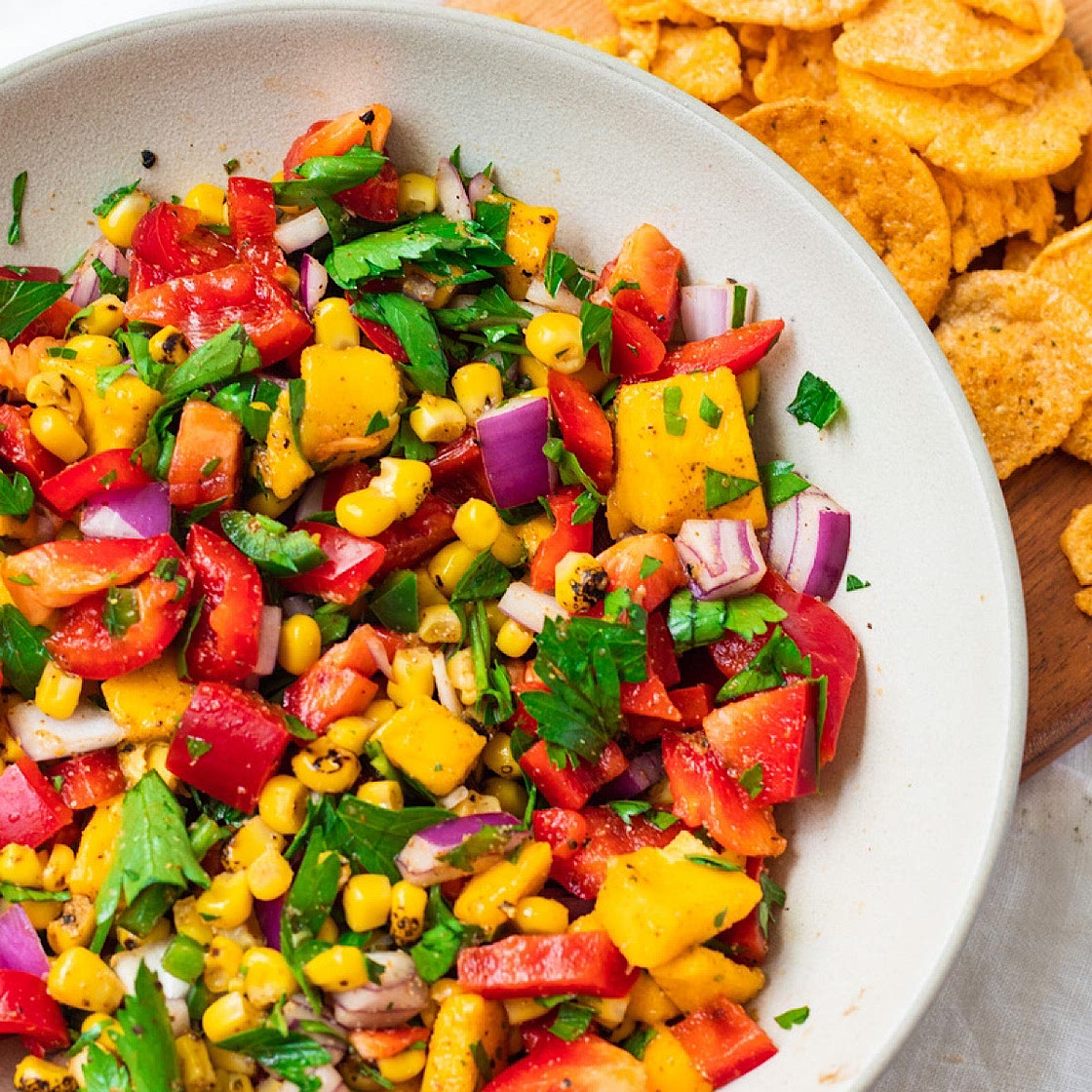 mango corn red pepper salsa