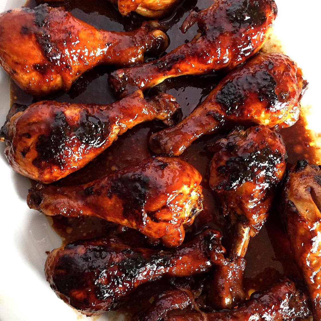 Honey Soy BBQ Baked Chicken Legs
