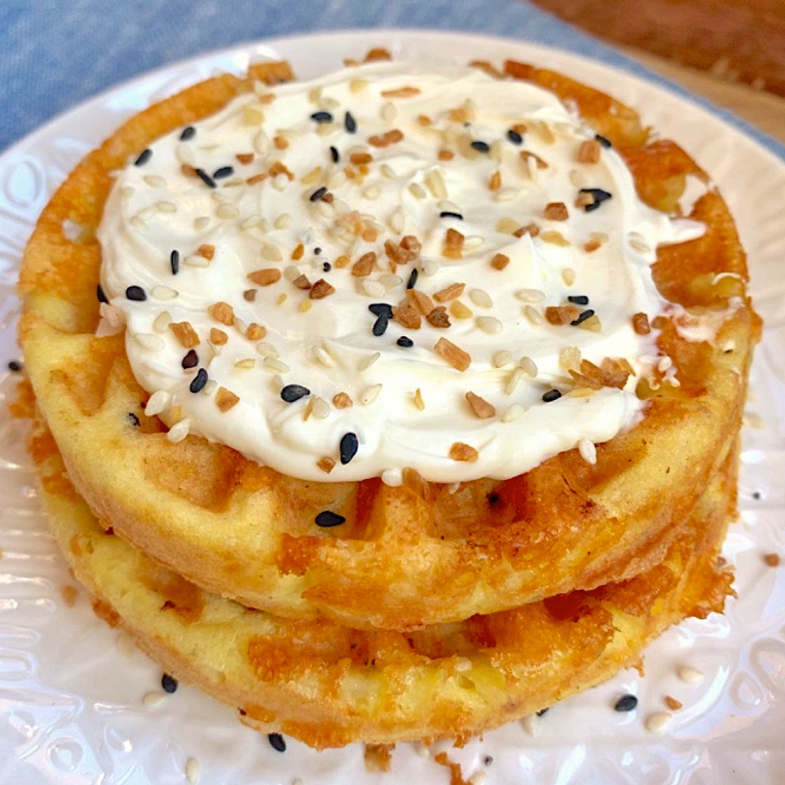 Everything Bagel Chaffles (Quick & Easy Keto Recipe)