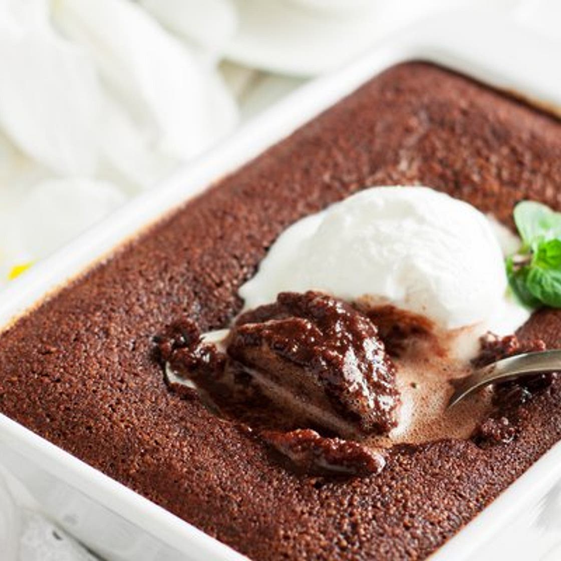 Chocolate Wattleseed Self-Saucing Pudding