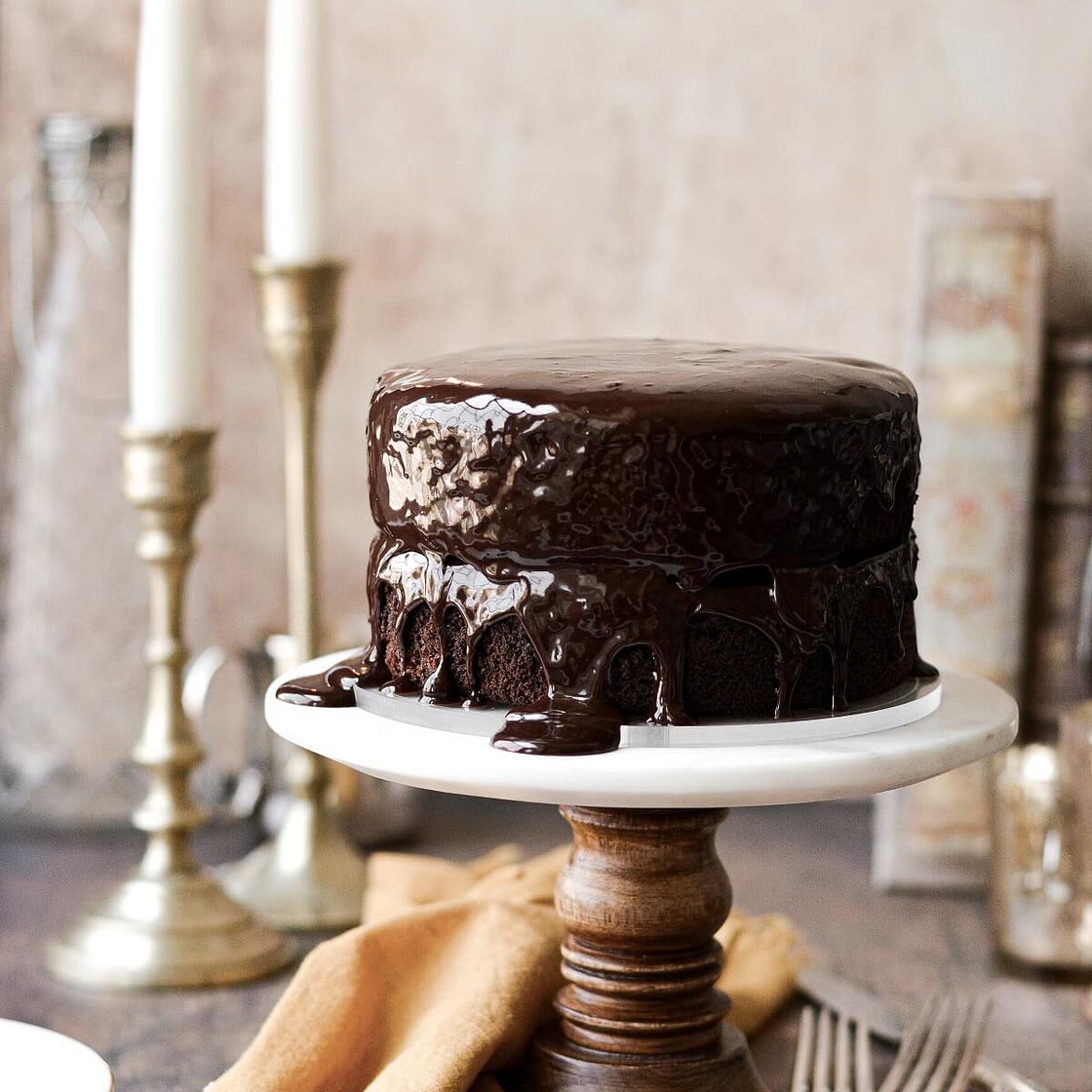 High Altitude Chocolate Fudge Cake