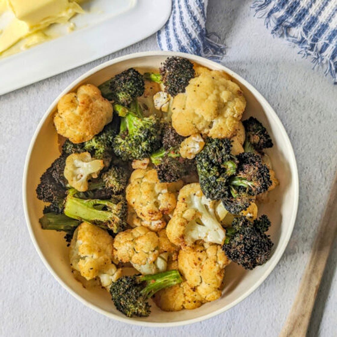 Air Fryer Broccoli and Cauliflower