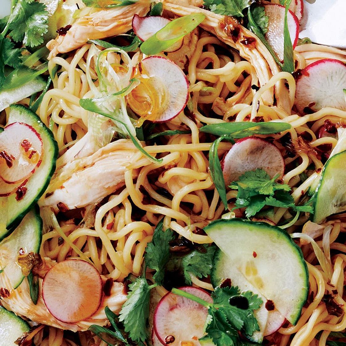 Noodle Salad with Chicken and Chile-Scallion Oil