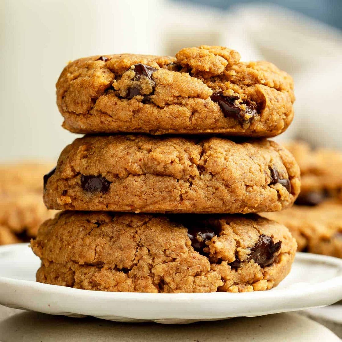 Vegan Chocolate Chip Peanut Butter Cookies