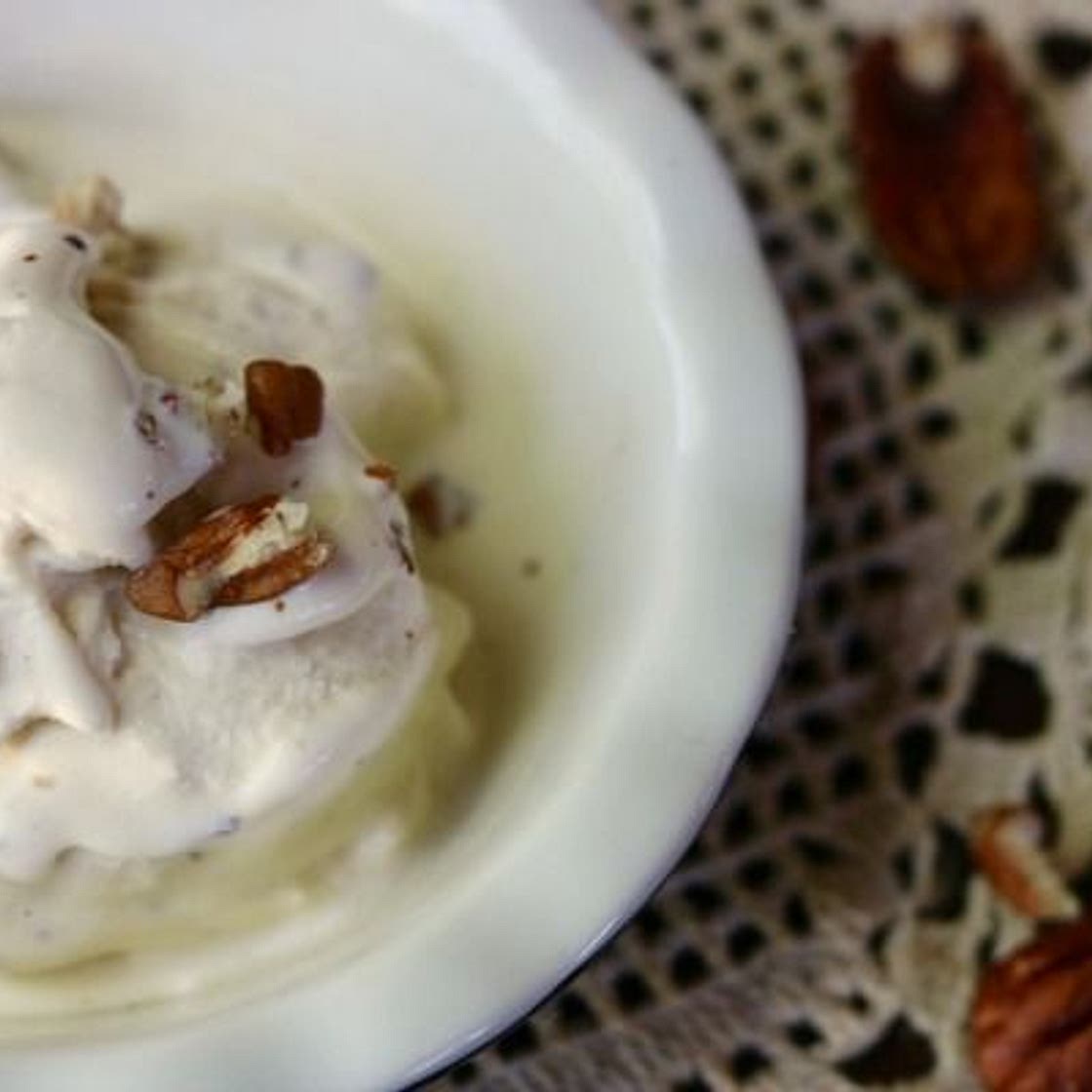 Low Carb Brown Butter Bourbon Pecan Ice Cream