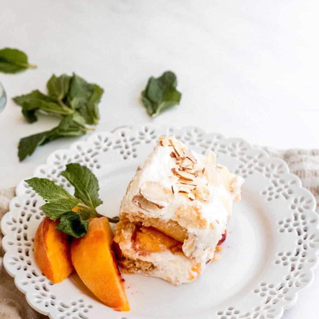 Easy Peach Tiramisu