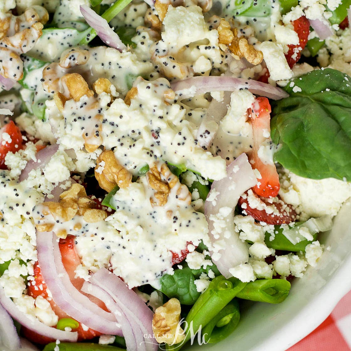 STRAWBERRY FETA SALAD WITH CREAMY POPPY SEED DRESSING