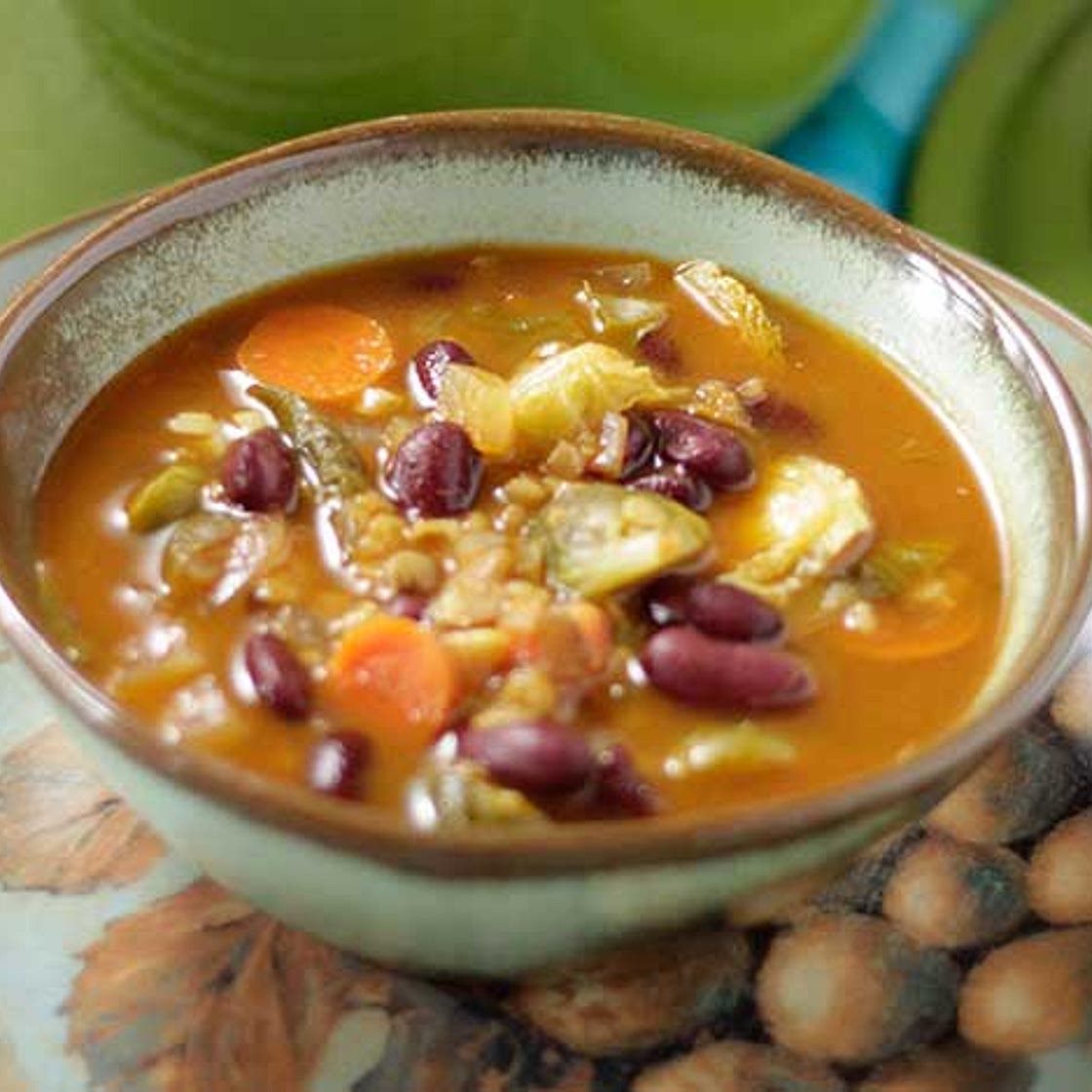 Tomato, Carrot, Brussels Sprouts Soup